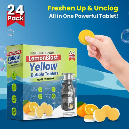 LemonBlast Yellow Bubble Tablet Cleaner (Buy 1 Get 1 Free)
